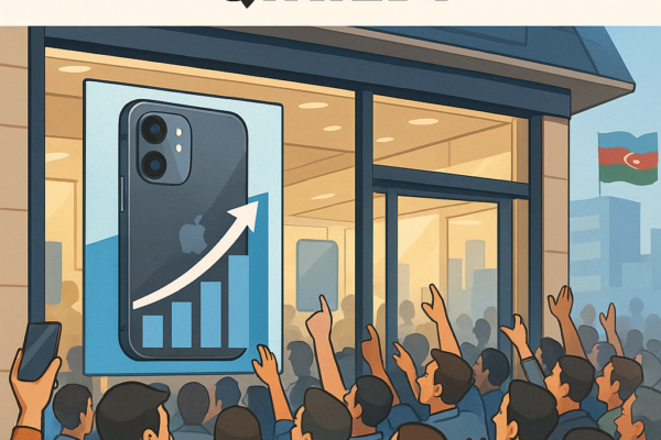 Yeni telefon satis rekordu qiran smartfonlara aid illustrasiya