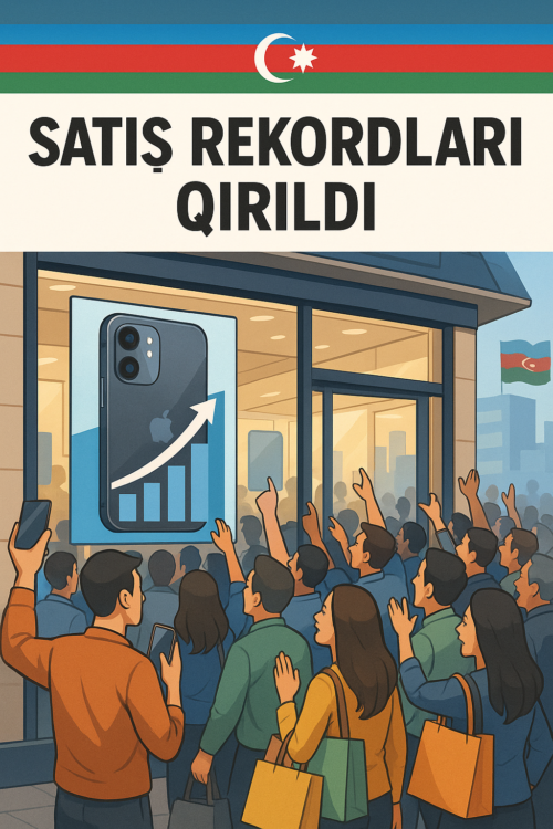 Yeni telefon satis rekordu qiran smartfonlara aid illustrasiya