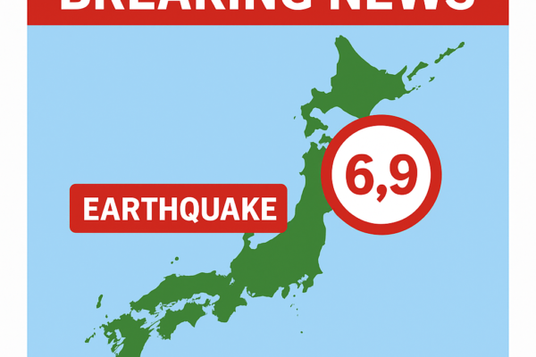 Yaponiyanin simal-serq hissesinde 6.9 bal gucunde bas veren zelzele sonrasi sahilyani eraziler ucun tsunami xeberdarligi verilib ve daha sonra legv edilib