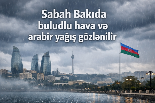 Bakida buludlu hava ve arabir yagisli hava seriaiti
