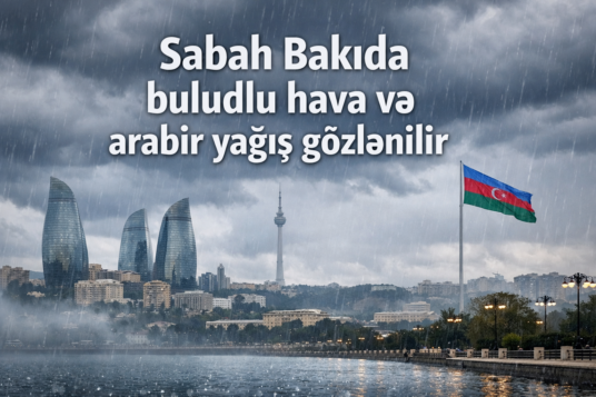 Bakida buludlu hava ve arabir yagisli hava seriaiti