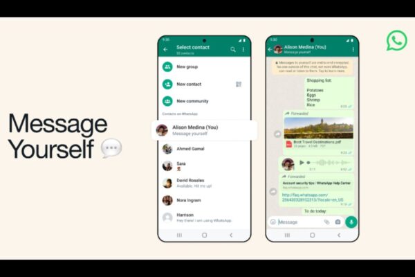 Telefon ekrani uzerinde WhatsApp mesajlari