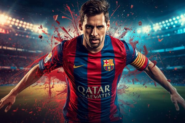 lionel messi zede iddialari futbol xebere uygun illustrasiya